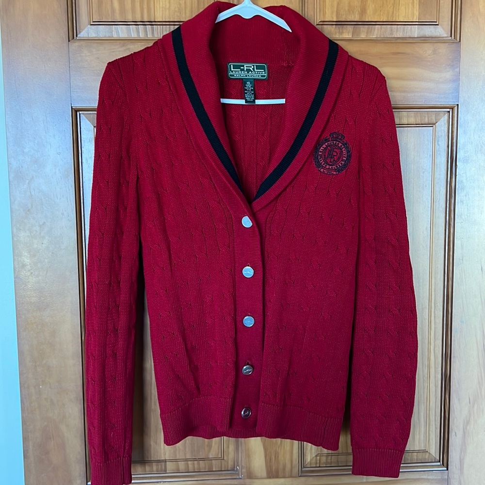 Lauren Ralph Lauren red sweater. Size XS, fits like S